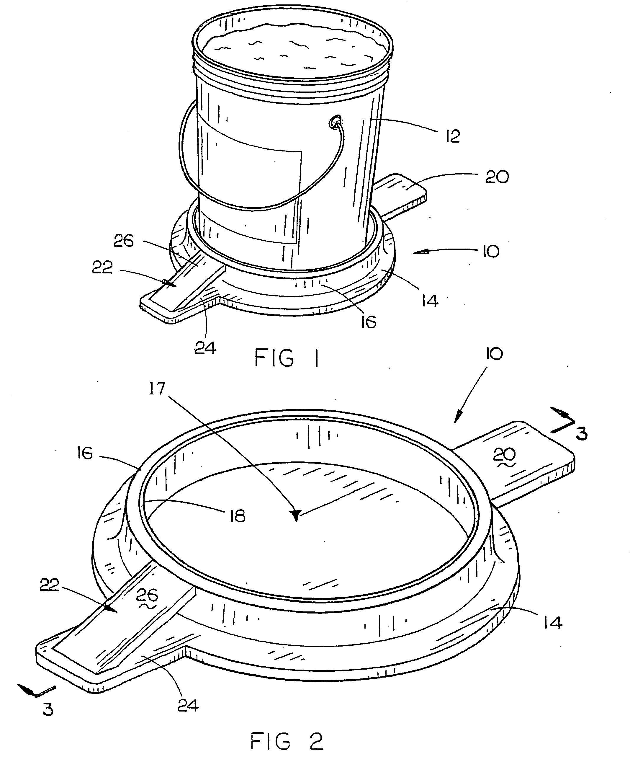 Holder for mixer buckets