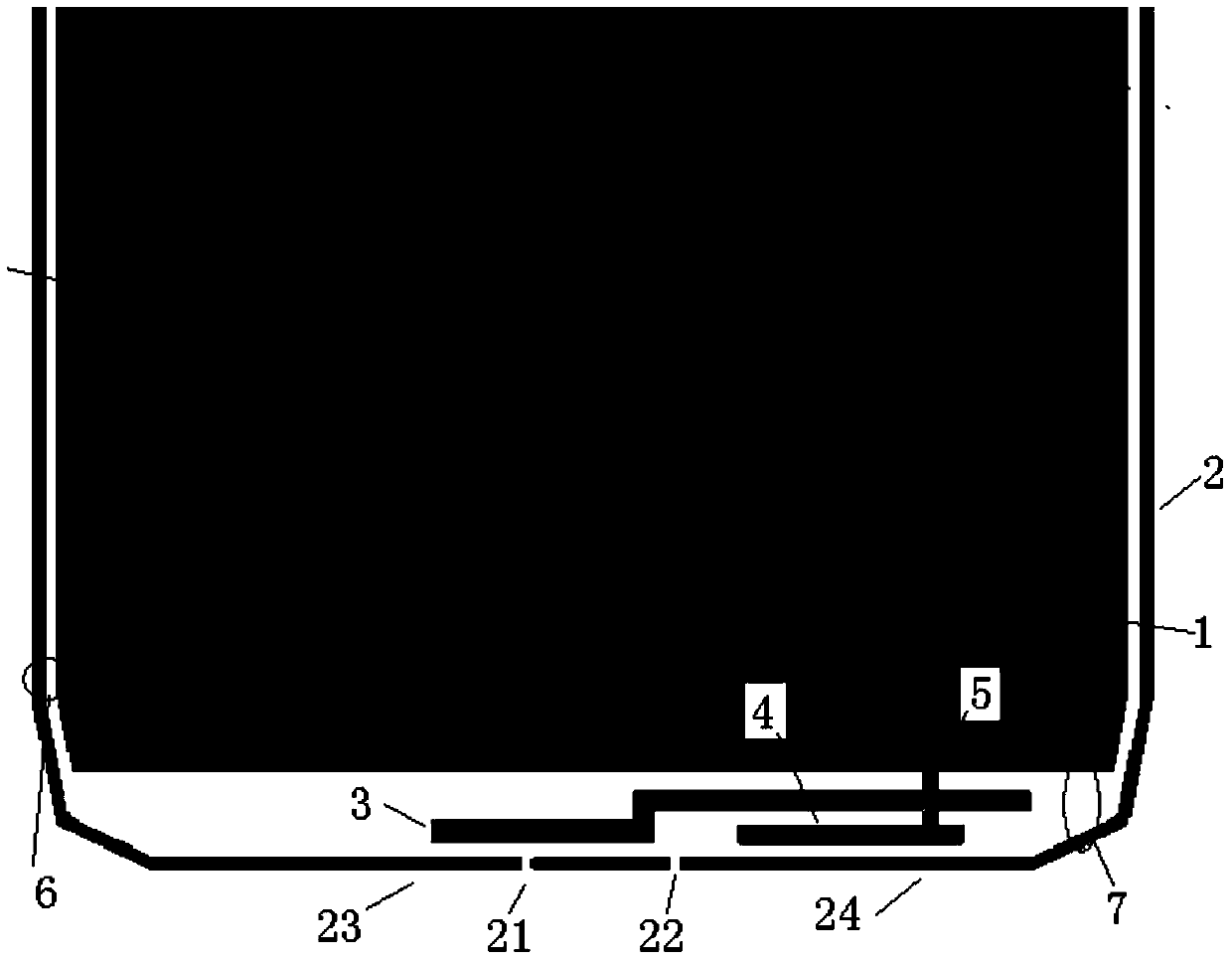 An antenna device with separate coupling and feeding