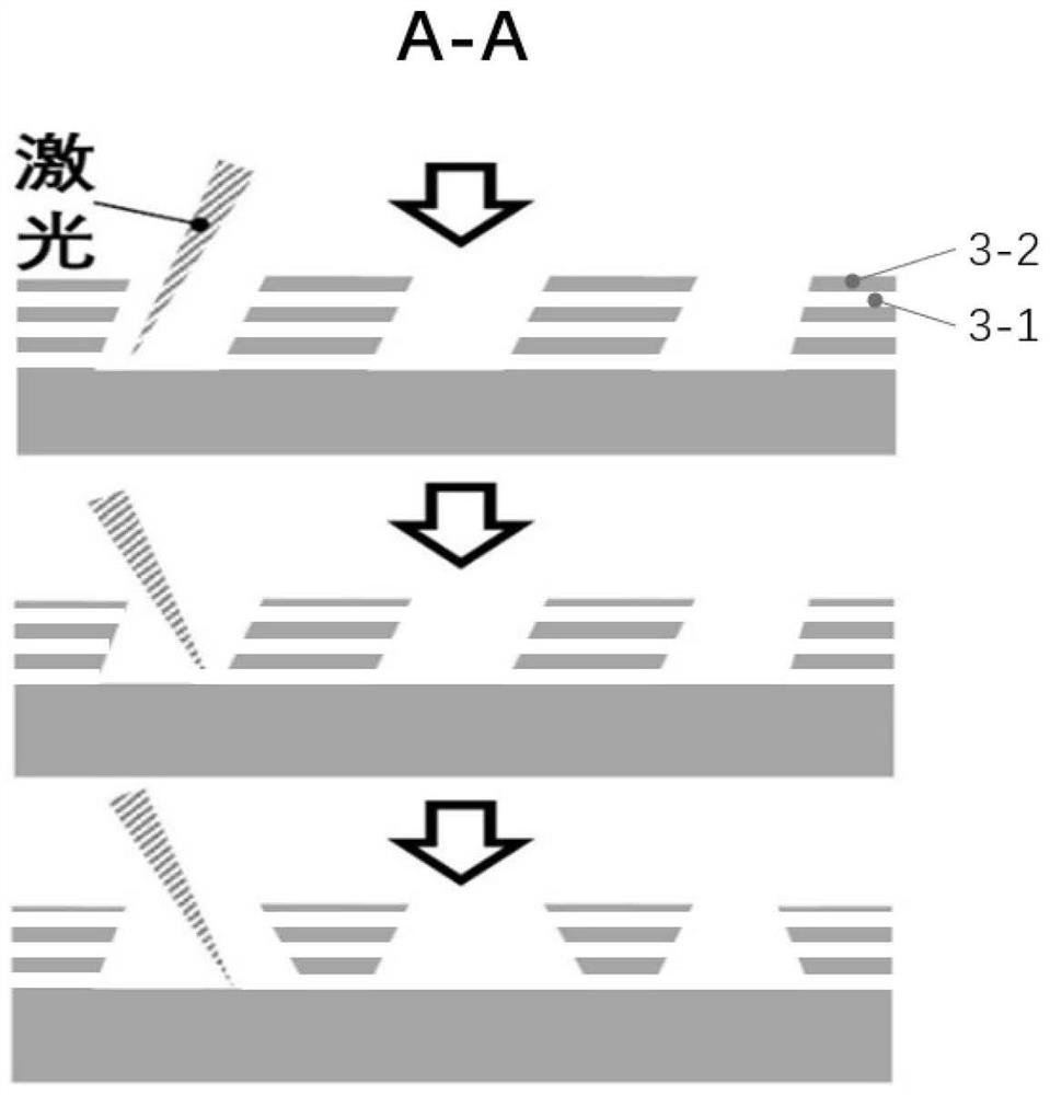 Electromagnetic wave broadband selective absorption micro-nano structure and preparation method thereof