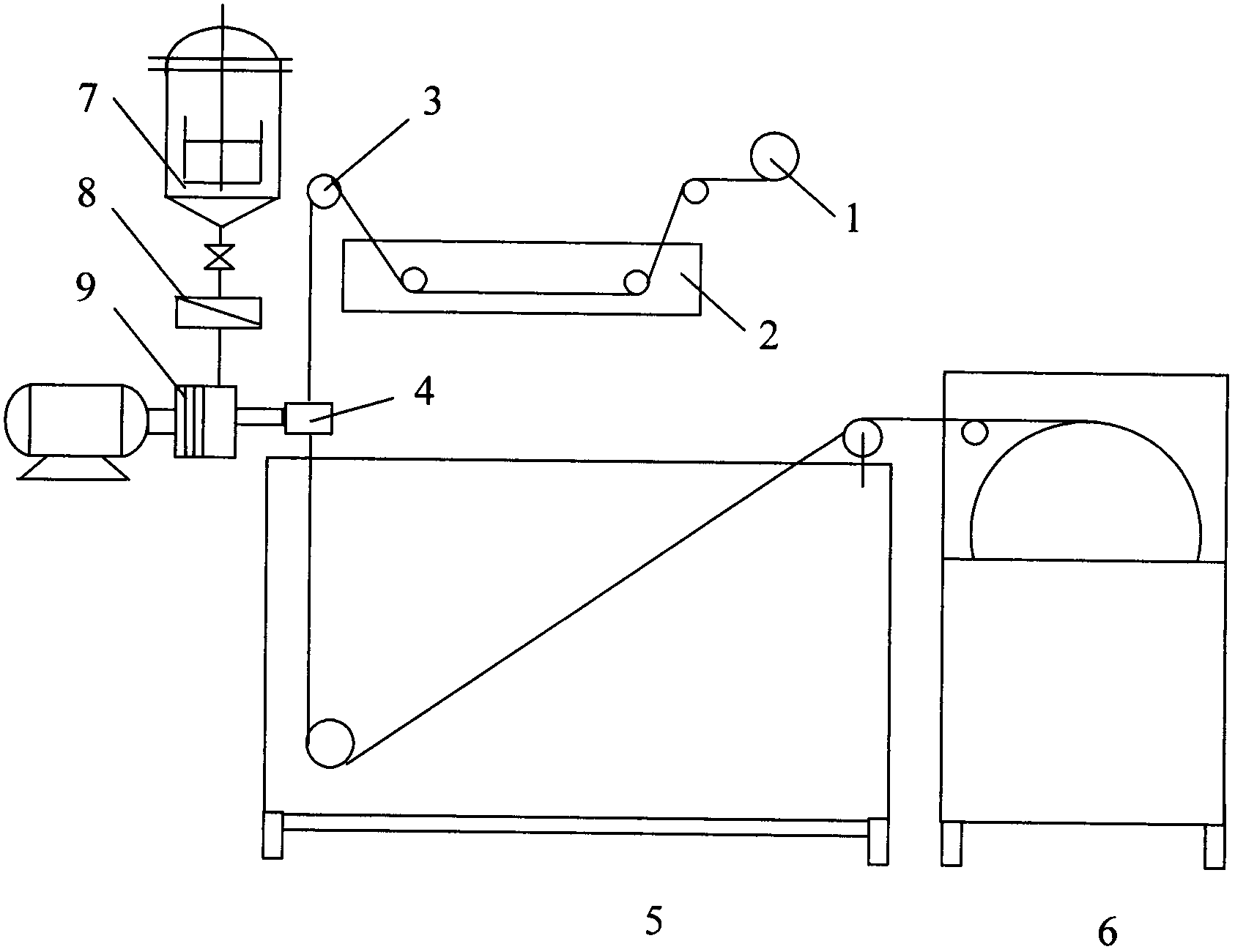 Device for preparing fiber-reinforced hollow fiber membrane