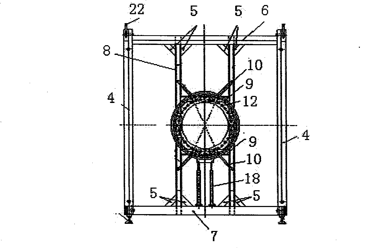 Satellite vacuum thermal test support