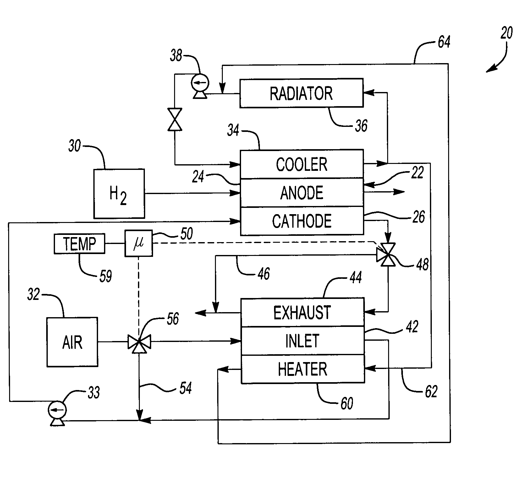 Low temperature fuel cell power plant operation