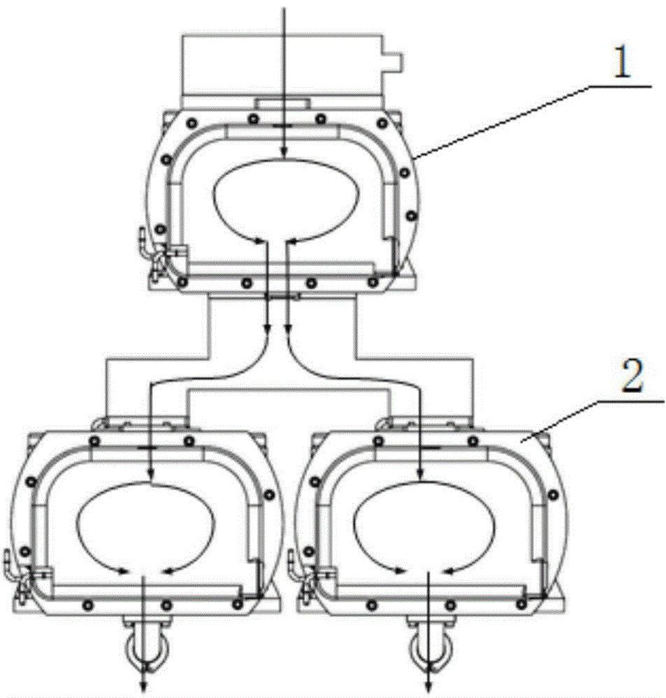 Vacuum system for efficiently pumping gases with small molecular weights