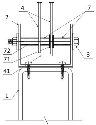 A connection structure and connection method of a curtain wall decorative streamer