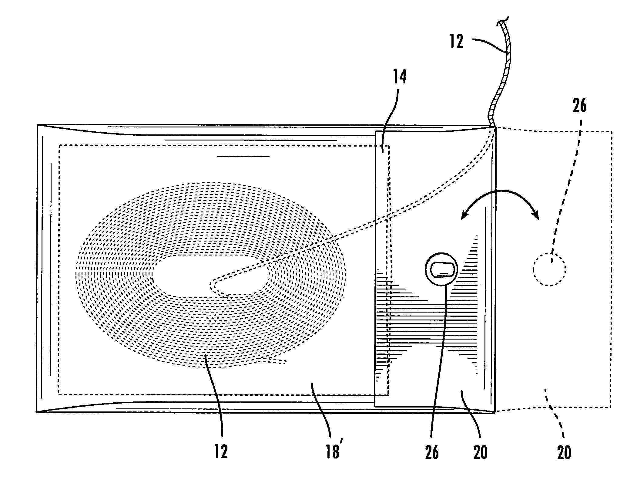 Dental floss envelope package with cutter element