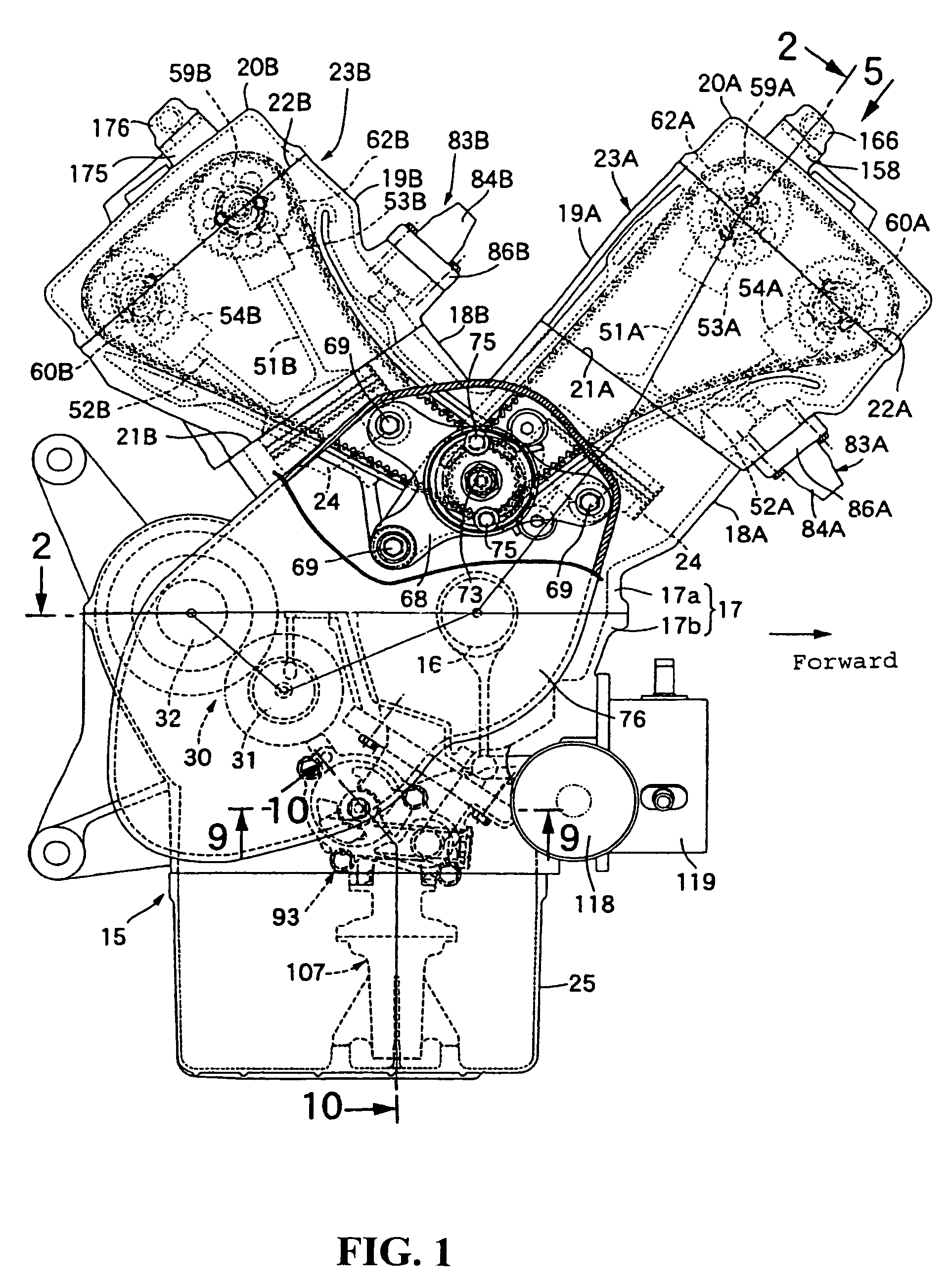 Oil strainer support structure in engine