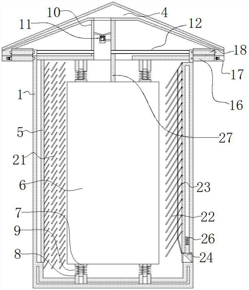 Prefabricated transformer substation with protective device