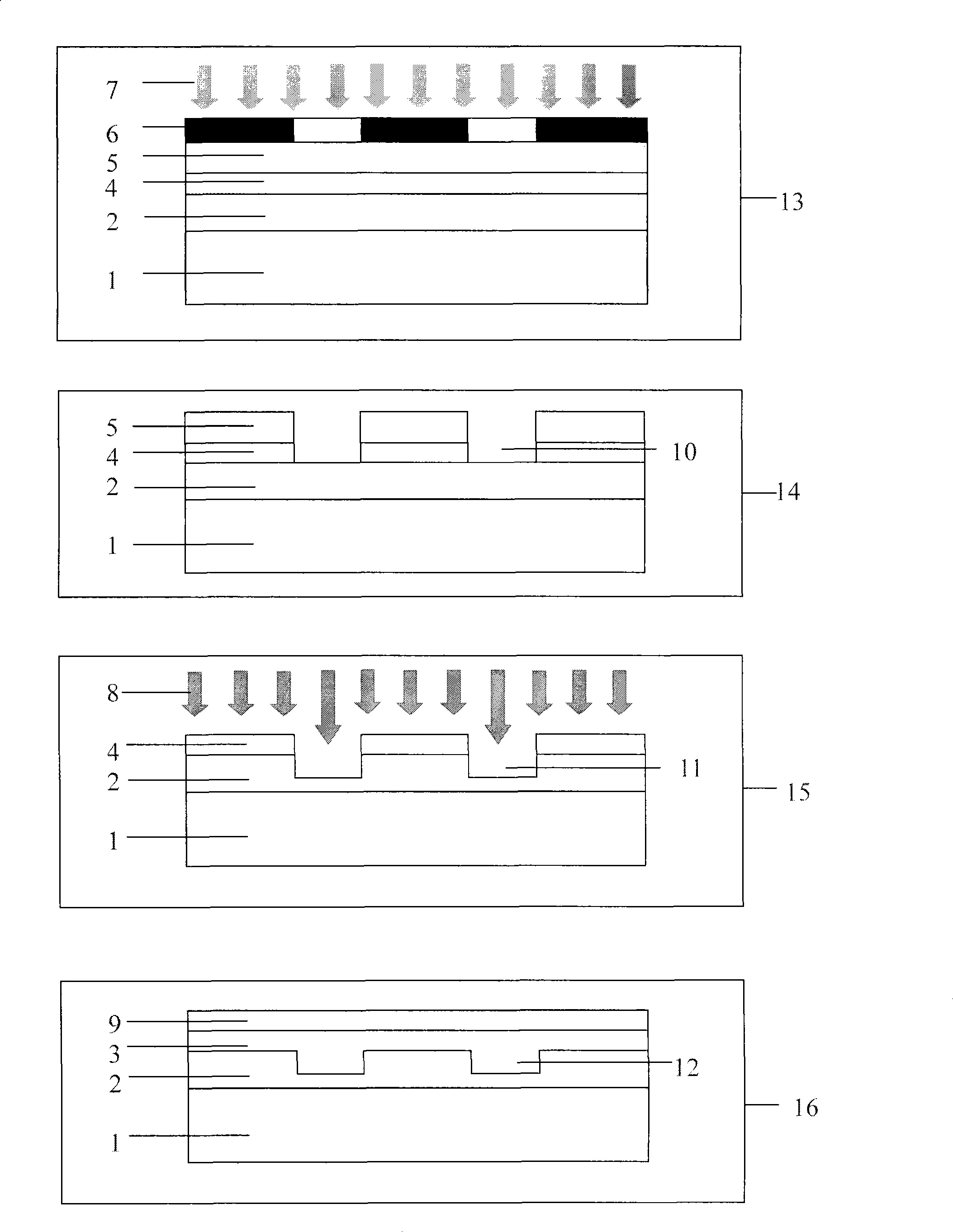 Organic-inorganic composite erbium doping flat optical waveguide amplifier and preparing method thereof