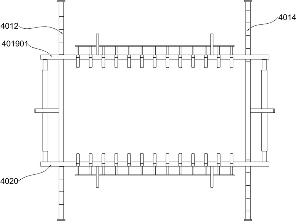 Geocell laying device capable of adapting to multiple cell numbers and used for land treatment