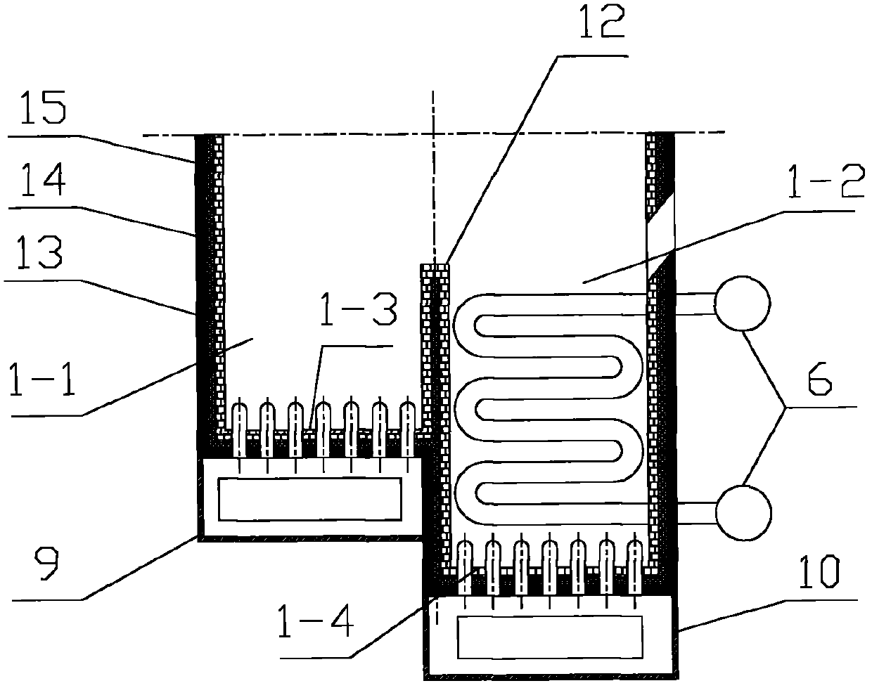 Circulating fluidized bed boiler device using low calorific value coal gangue for post ignition