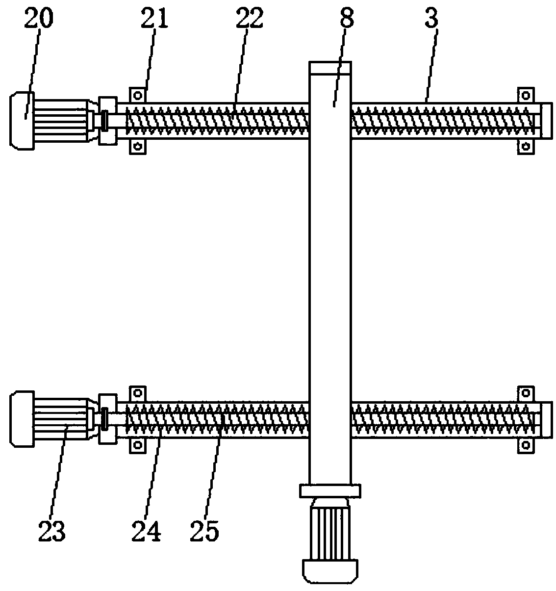 Conveniently-adjusted printing and dyeing device for leather production line