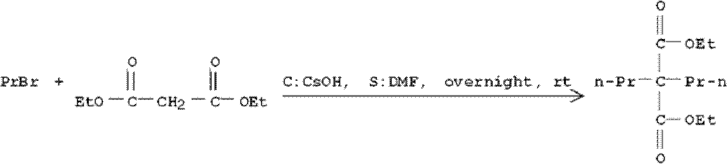 Dipropylmalonic acid diester preparation method