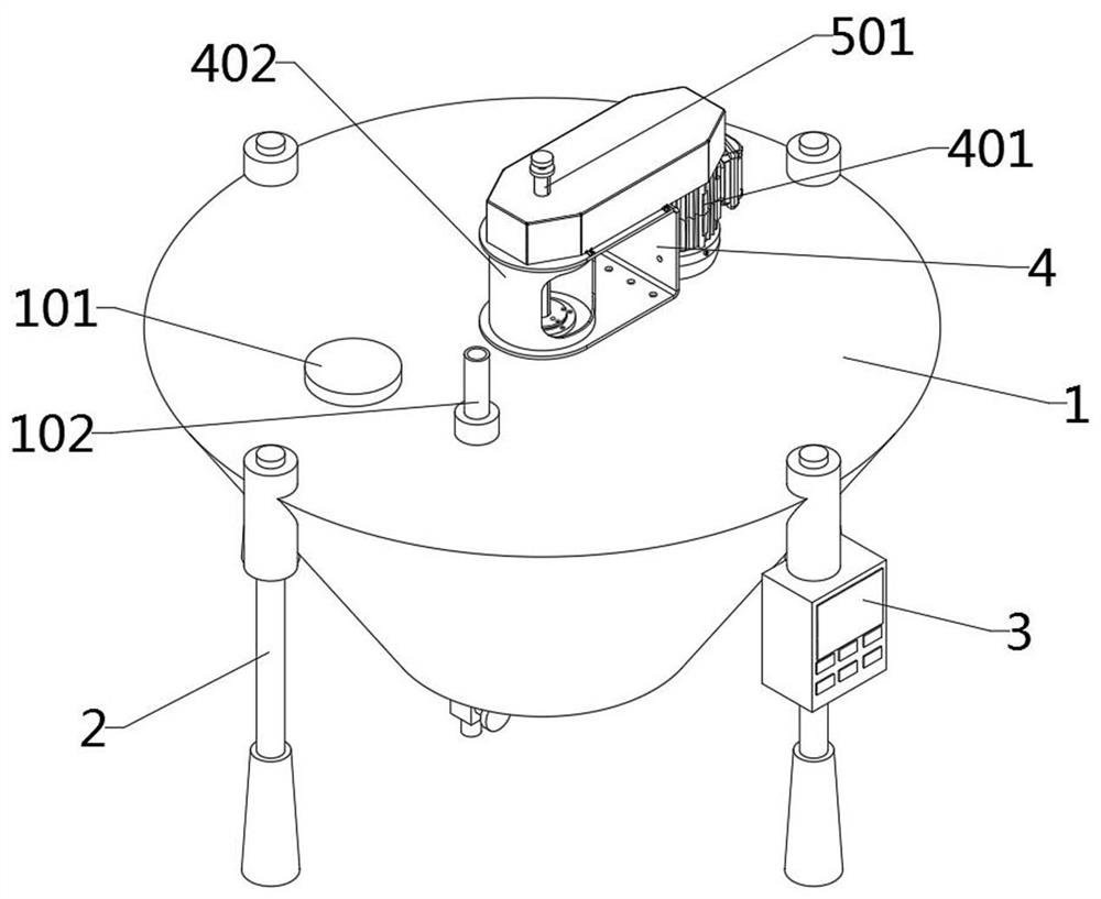 A mixer with gas agitation for chemical and pharmaceutical use