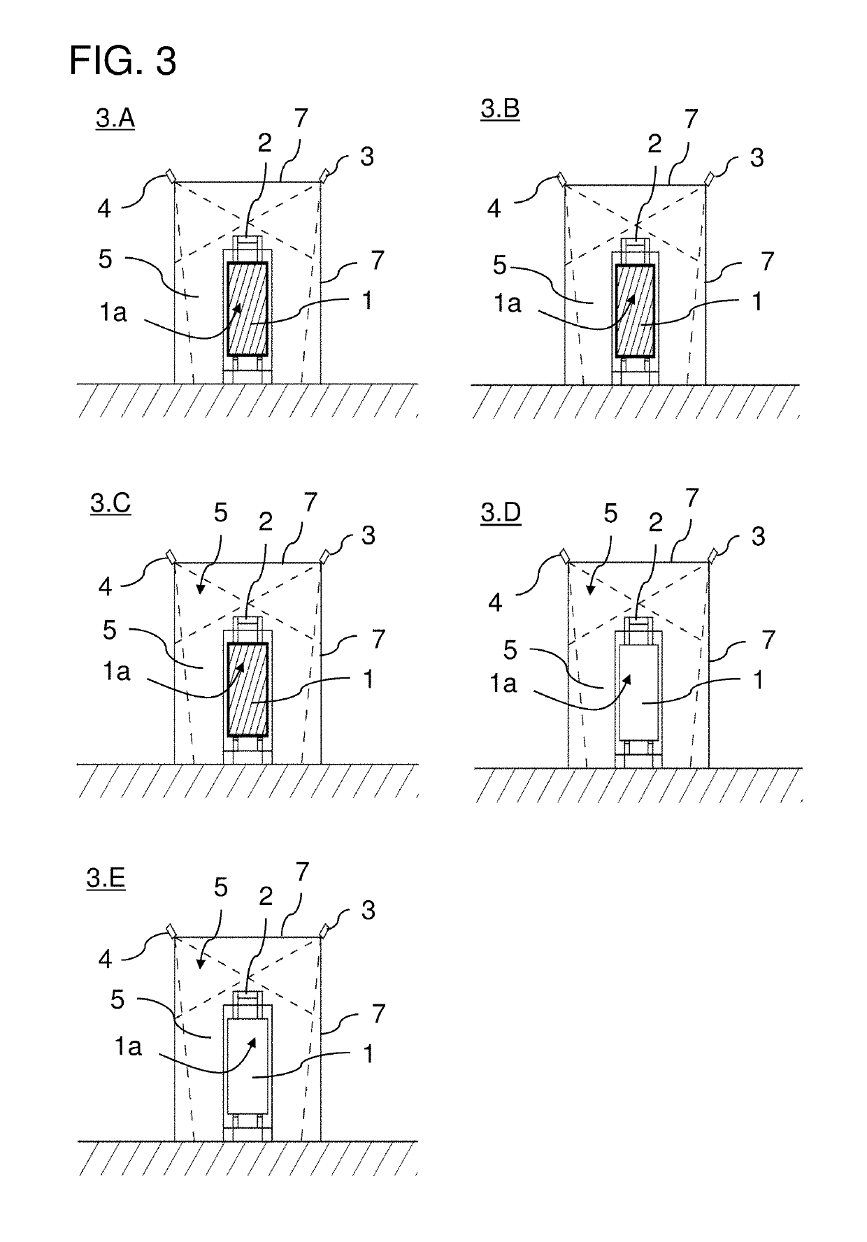 Device and method for determining the volume of an object moved by an industrial truck