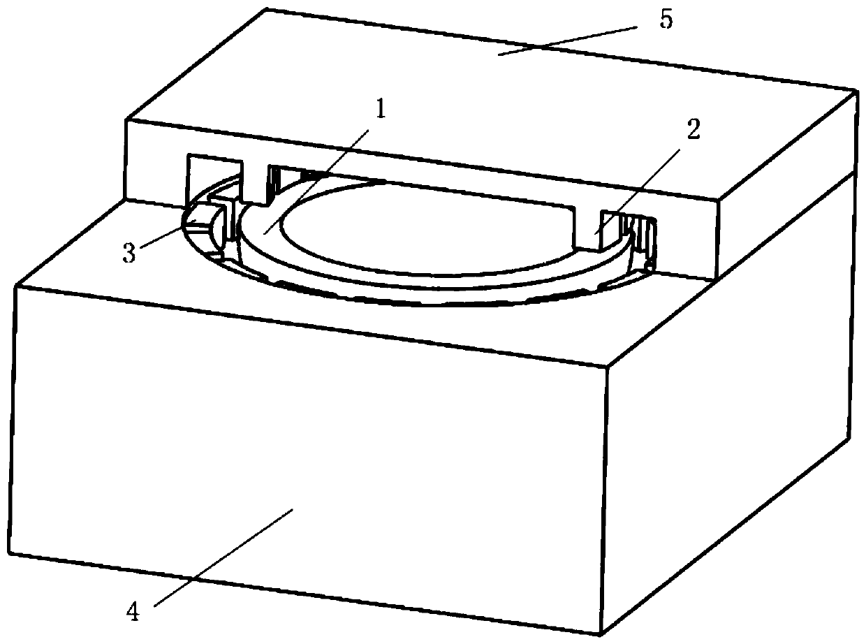 Distributed micro gyroscope with double discrete electrodes on adjacent surfaces and its preparation method