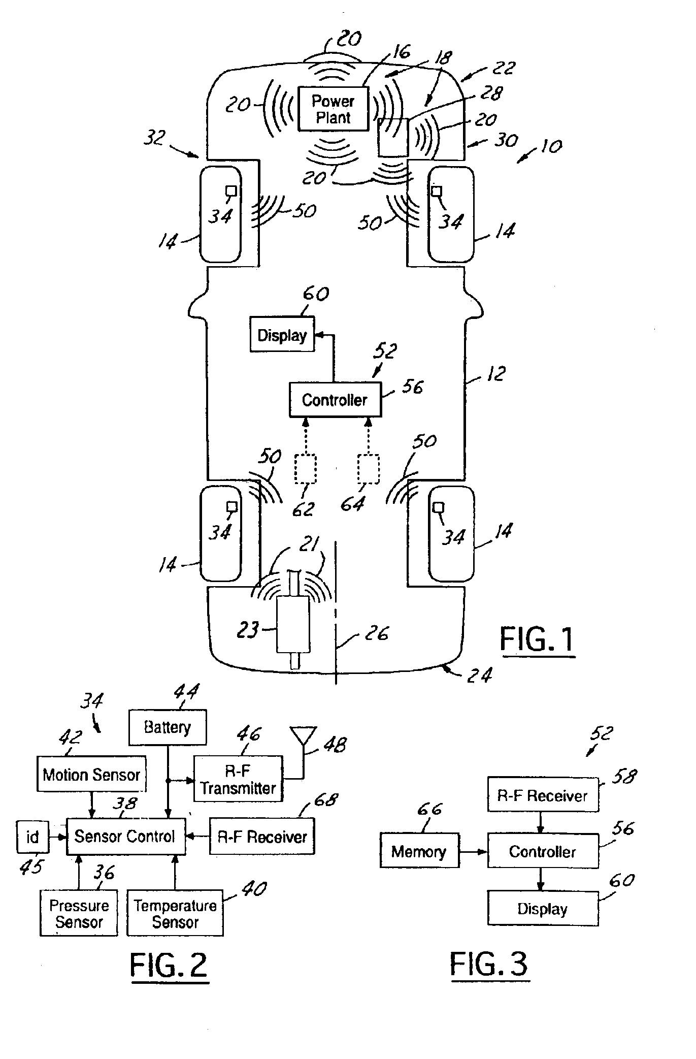 Tire pressure monitoring auto location assembly