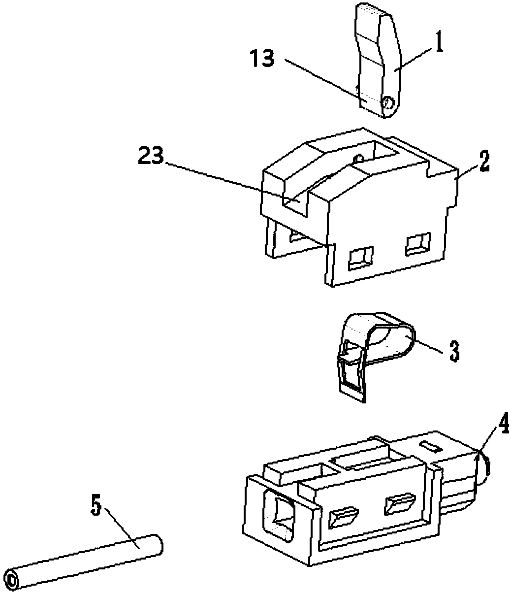 Optical fiber locking structure and connector