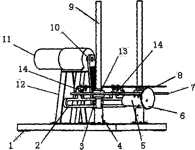 Simple sea motion simulation platform device