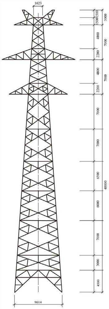 Method and system for evaluating safety of power transmission tower under downburst and storage medium