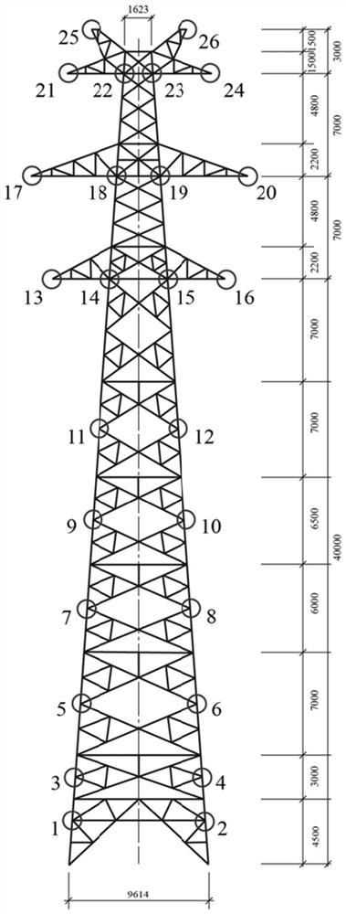 Method and system for evaluating safety of power transmission tower under downburst and storage medium