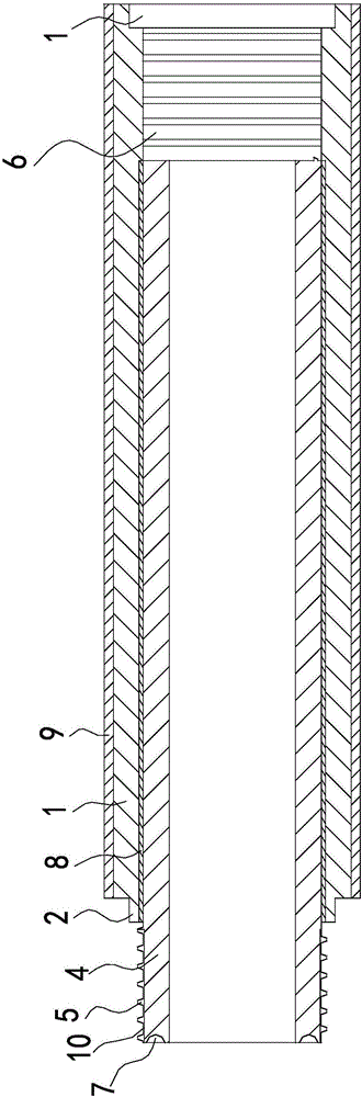 Compound glass steel tube easy to insert and connect