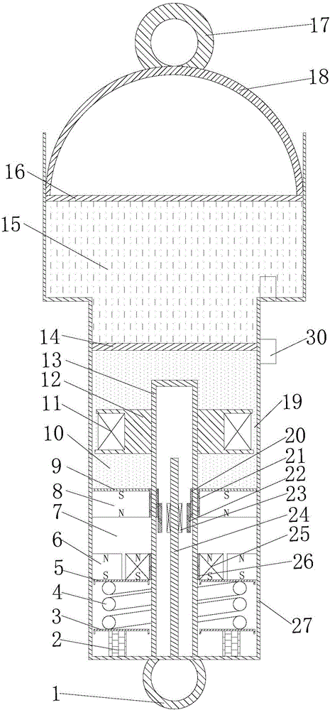 Piezoelectric and electromagnetic induction dual energy feedback type magneto-rheological vibration damper and control method thereof