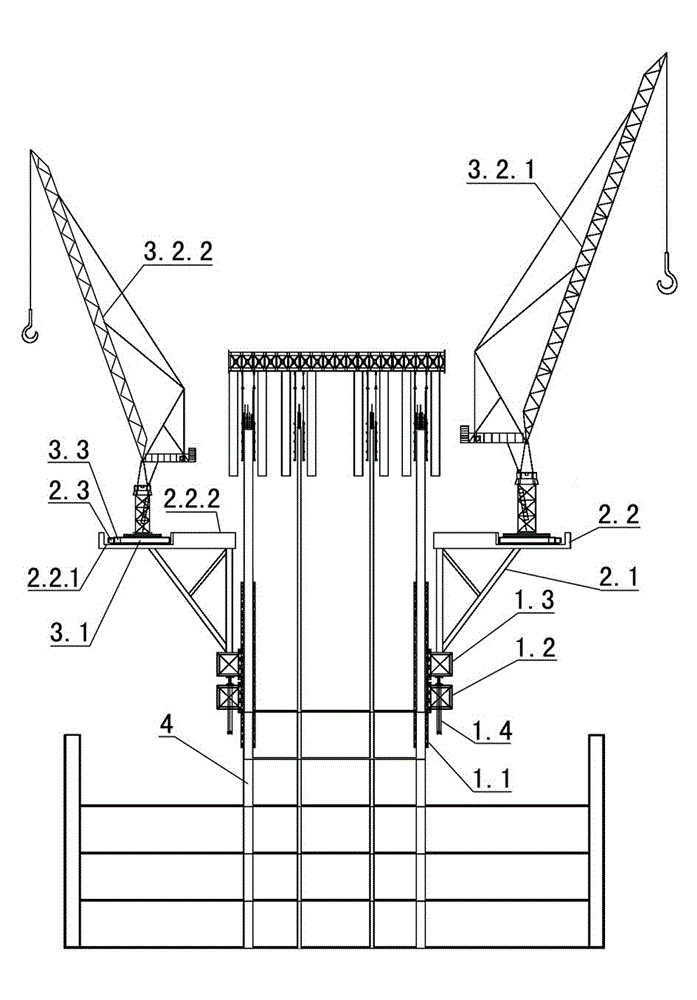 Rotating multi-crane integrated operation platform with integral automatic lifting function