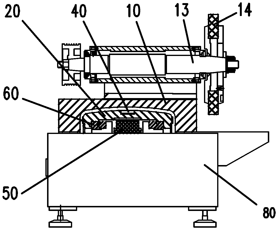 Drag plate structure of numerical control external cylindrical grinding machine