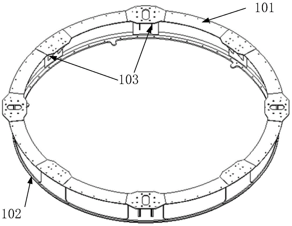 Cross bracing main structure for spacecraft