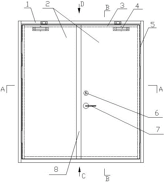 Steel heat insulation fireproof door