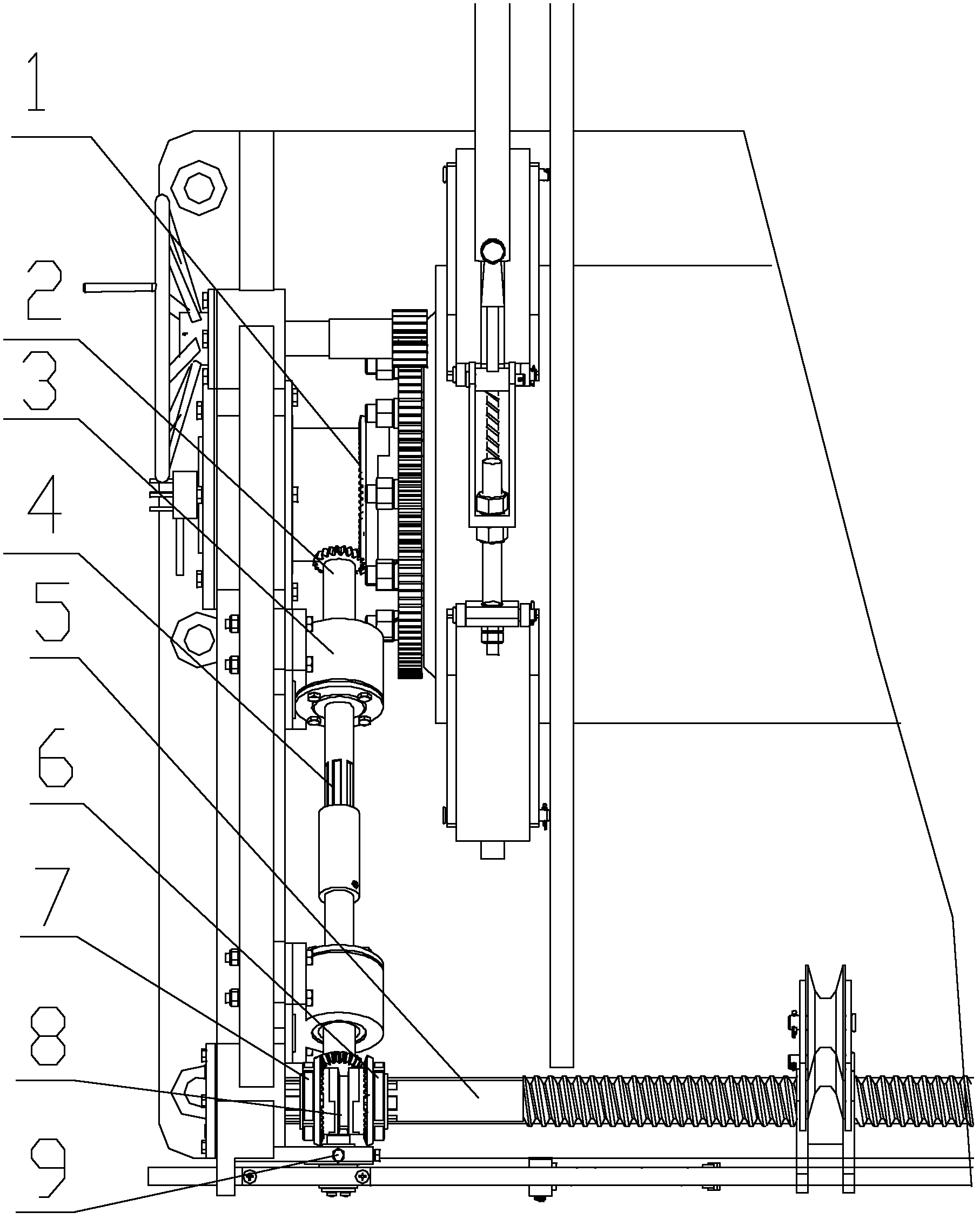 Mechanical winch automatic reversing cable distributor mechanism