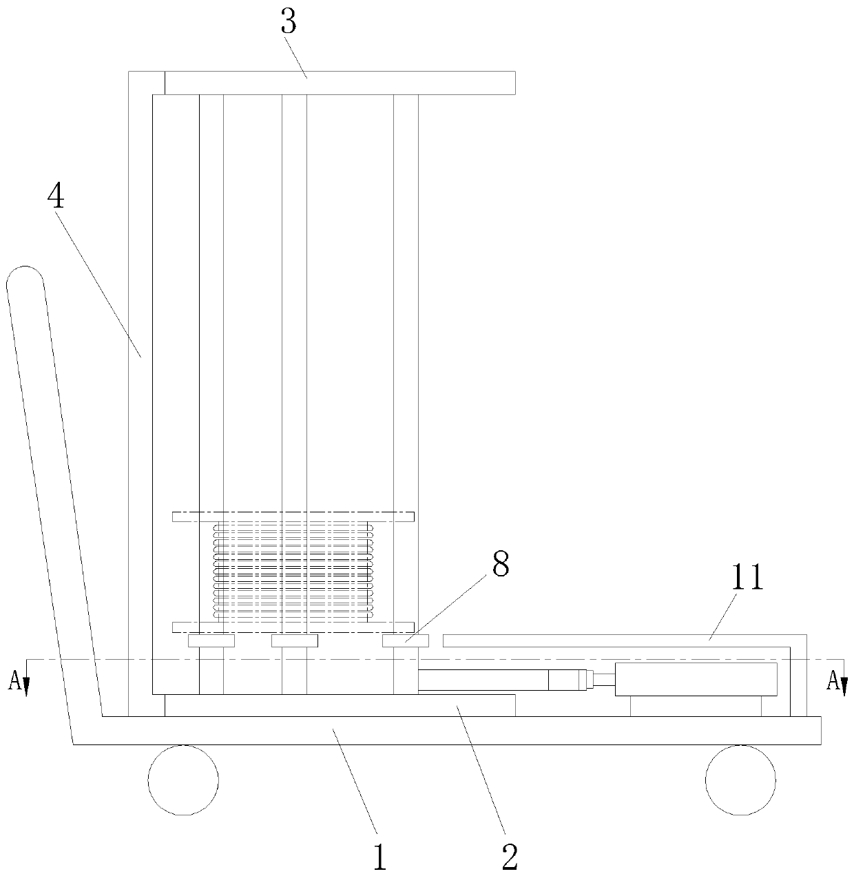 A coiled wire material storage device for welding