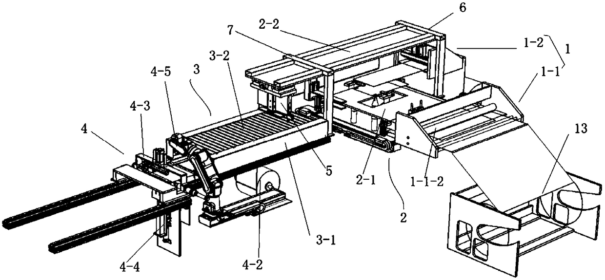 Cutting, stacking, feeding and rolling integrated domestic film production device