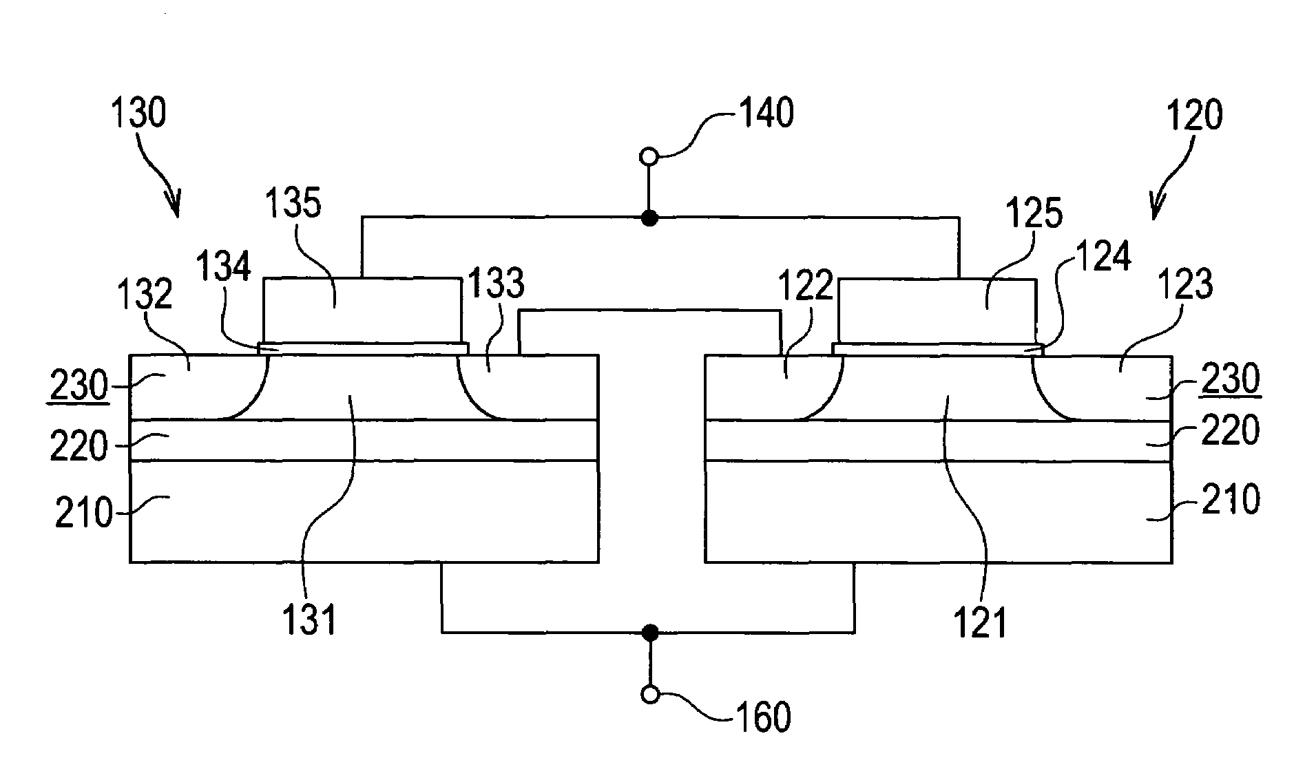 Semiconductor device with an enhancement type field effect transistor in which threshold voltage is dependent upon substrate bias voltage