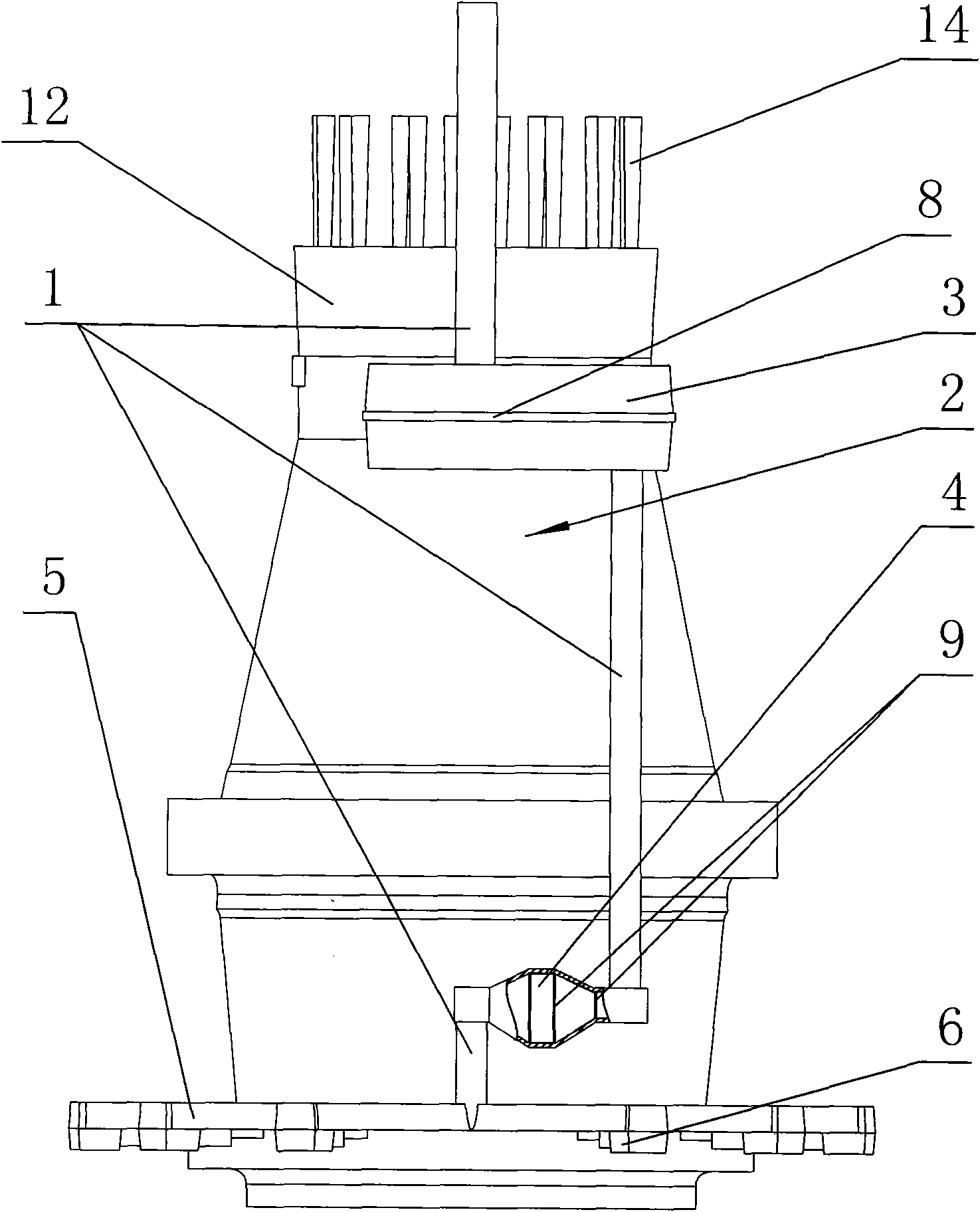 Method for casting rotary axis casts of aerogenerators