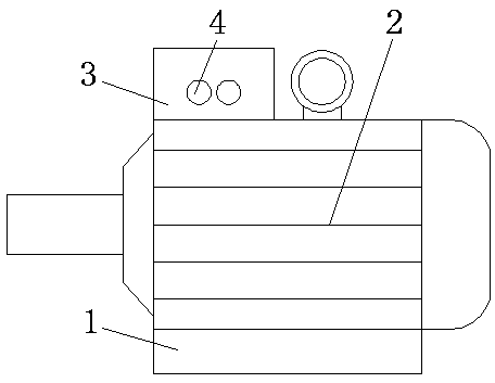 AC motor in tight connection with wire