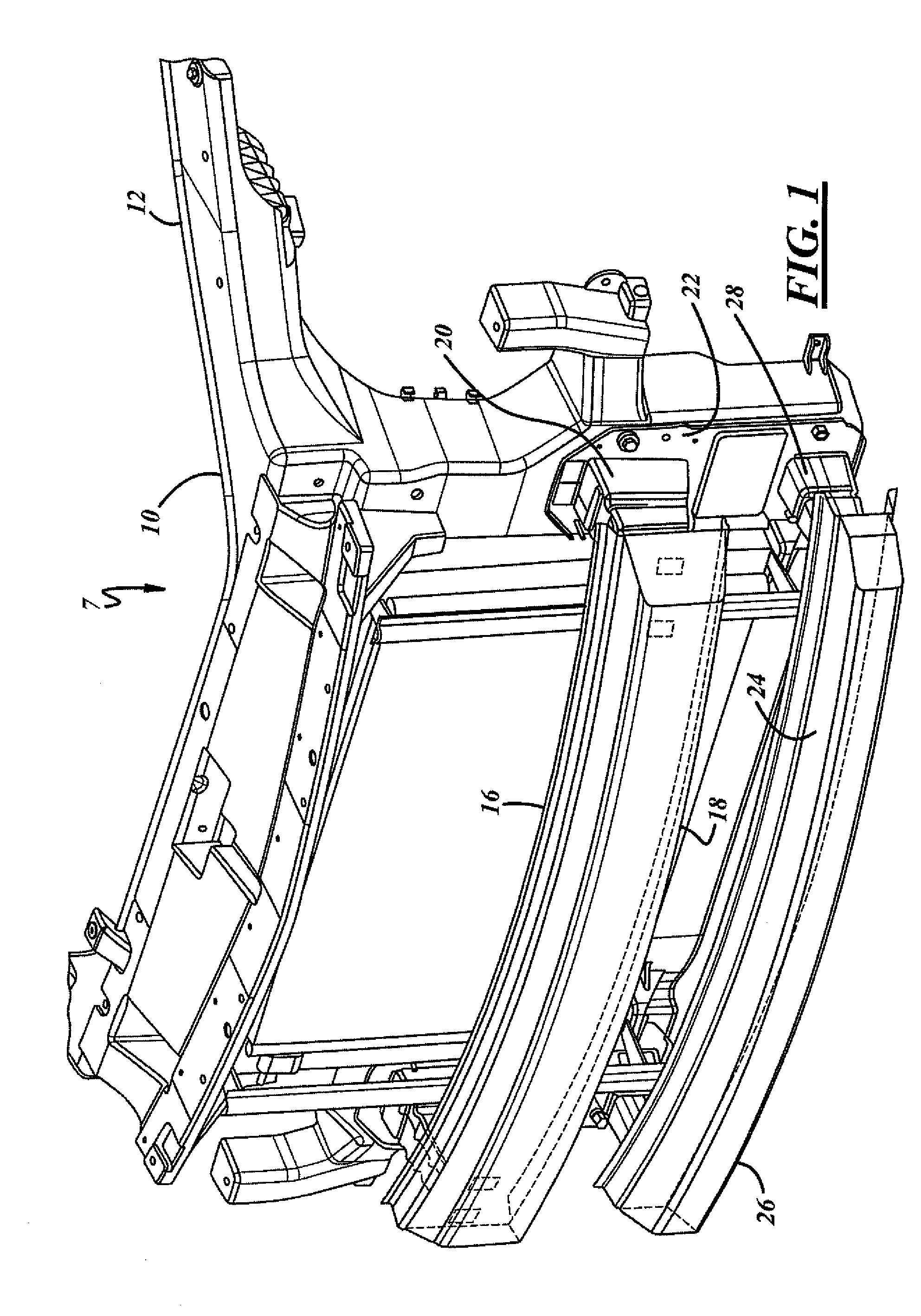 Front end module with breakaway radiator