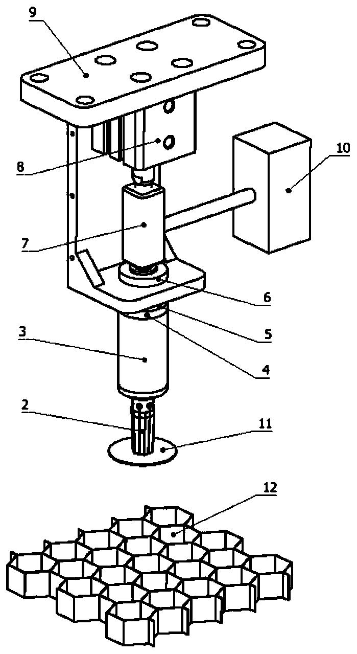 Composite implantation device of composite honeycomb noise elimination cap