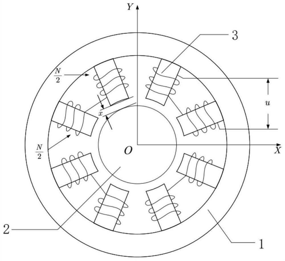 Magnetic suspension motor fault-tolerant control system and method based on self-sensing technology