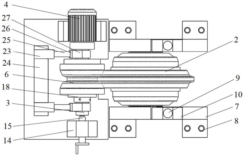 Hob tool apron system loading running-in performance testing device and method