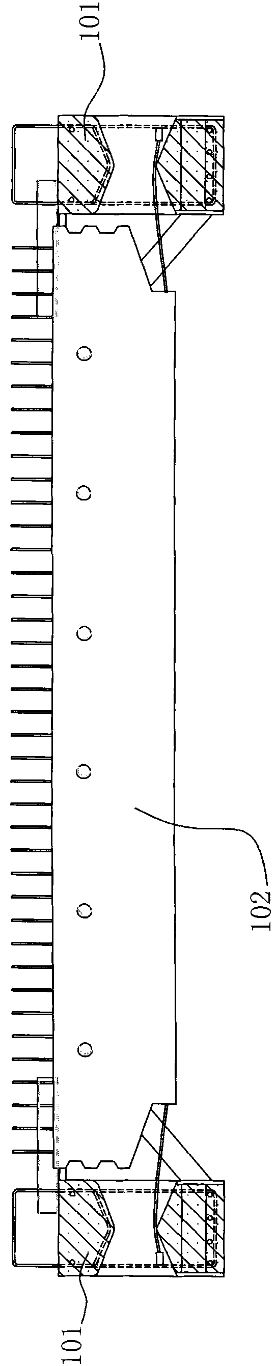 Reinforced concrete prefabricated integrally-cast building structure system and construction method thereof