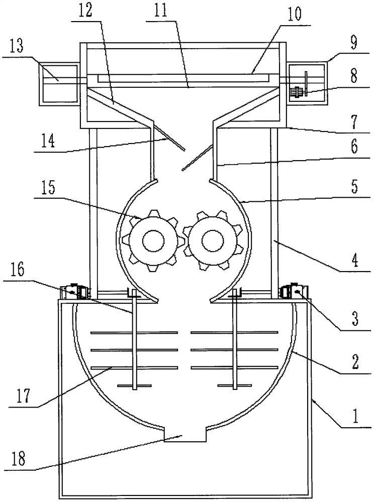 Homogenizing device for producing low-alkali cement by utilizing industrial waste residues