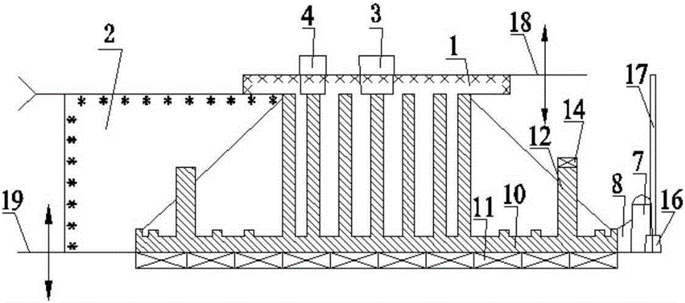 Casting method for extension tabletop of vibration instrument