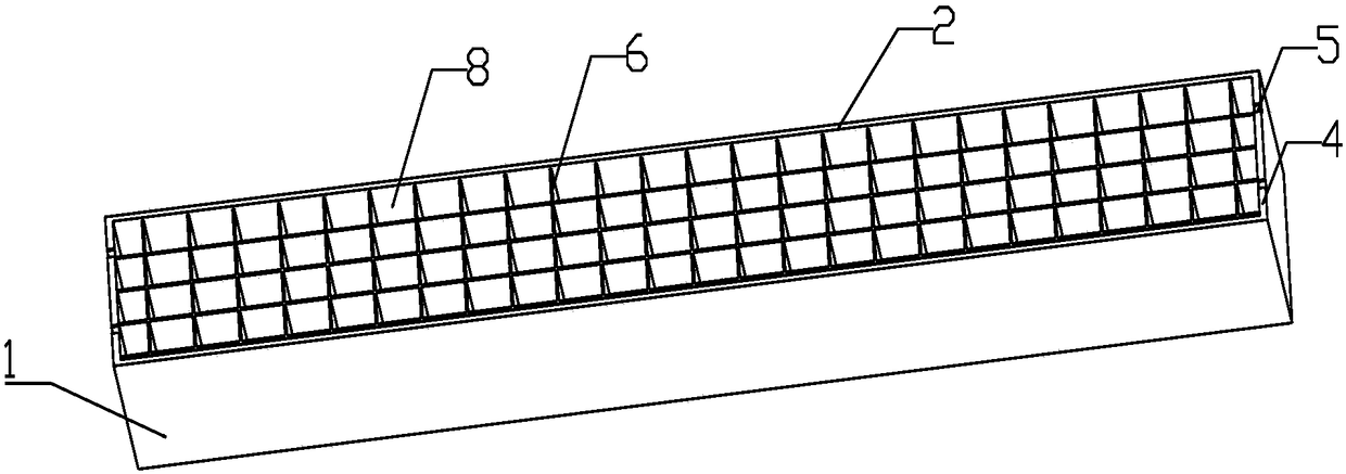 Square multi-cavity steel plate and concrete combination beam