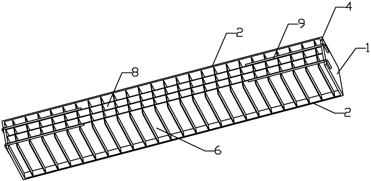 Square multi-cavity steel plate and concrete combination beam