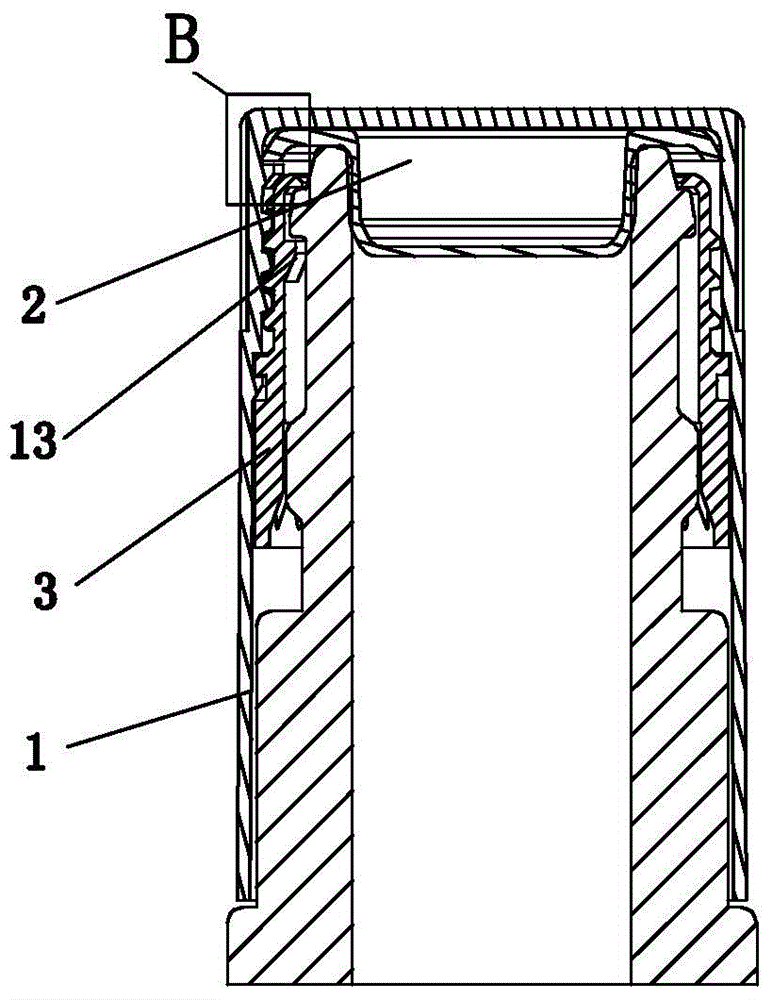 Press fitting stuck-type bottle cap, preparation method thereof and containing comprising press fitting stuck-type bottle cap