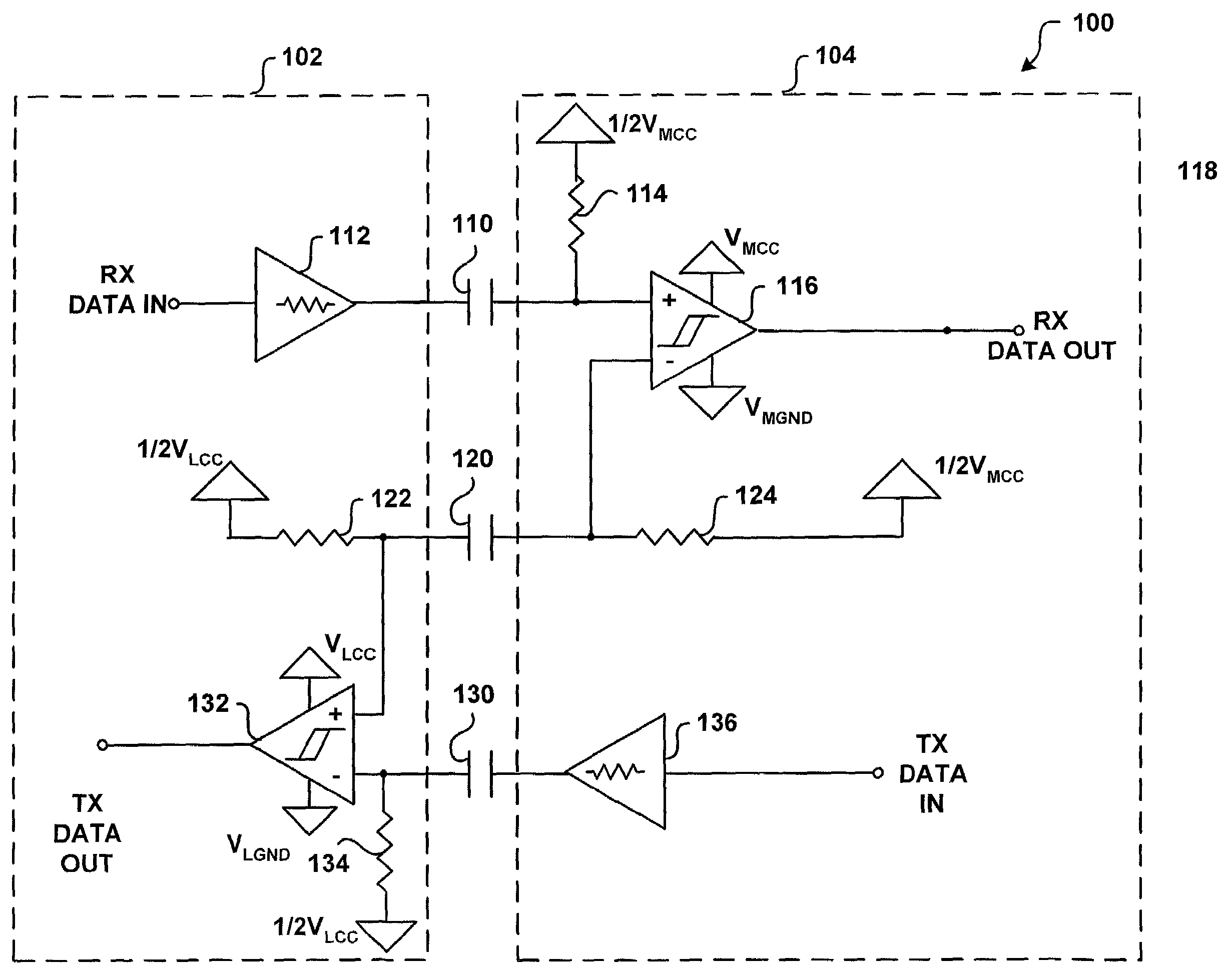 Method and apparatus for isolation in a data access arrangement using analog encoded pulse signaling