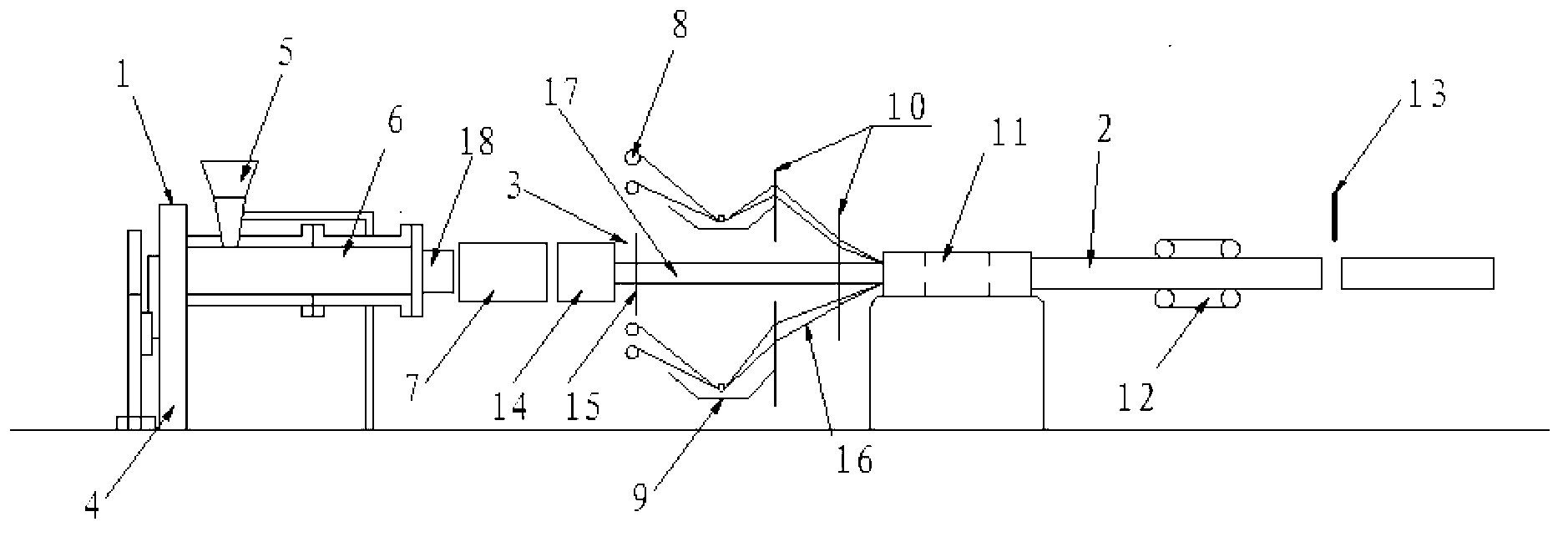 Continuous production equipment and continuous production technology of foam core composite material sandwich plate