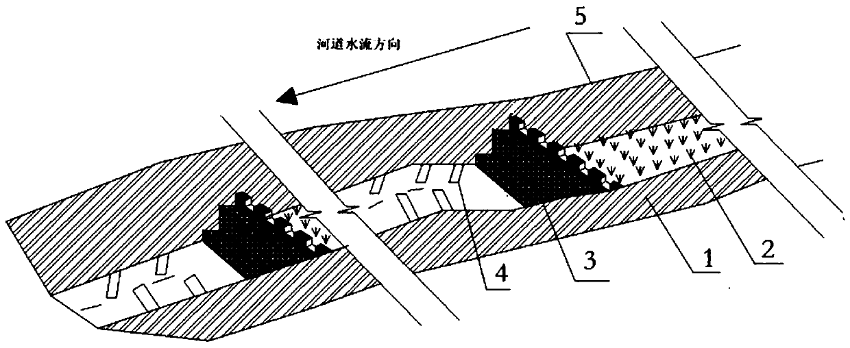 Shallow water river channel/small watershed ecological treatment system