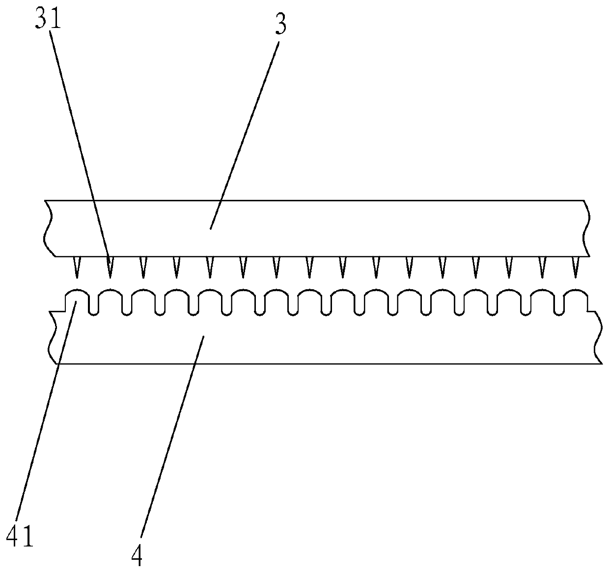 Processing method of breathable counter hot melt adhesive sheet forming die